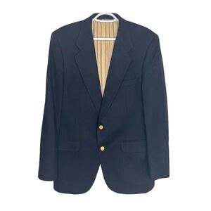 Kingsridge USA TAILORED PURE WOOL Gold Button Blazer Jacket Sport Coat‎ LARGE
